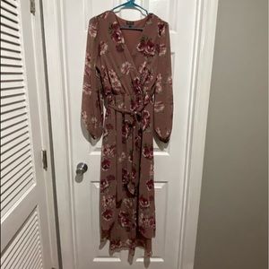 Flowered high/low dress